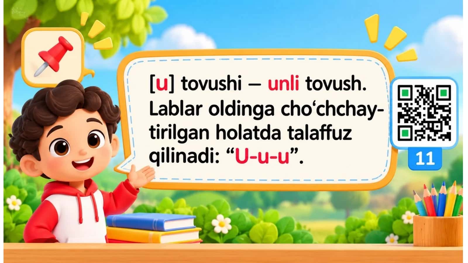 U TOVUSHI U HARFI DARS ISHLANMA 2026 YIL 1