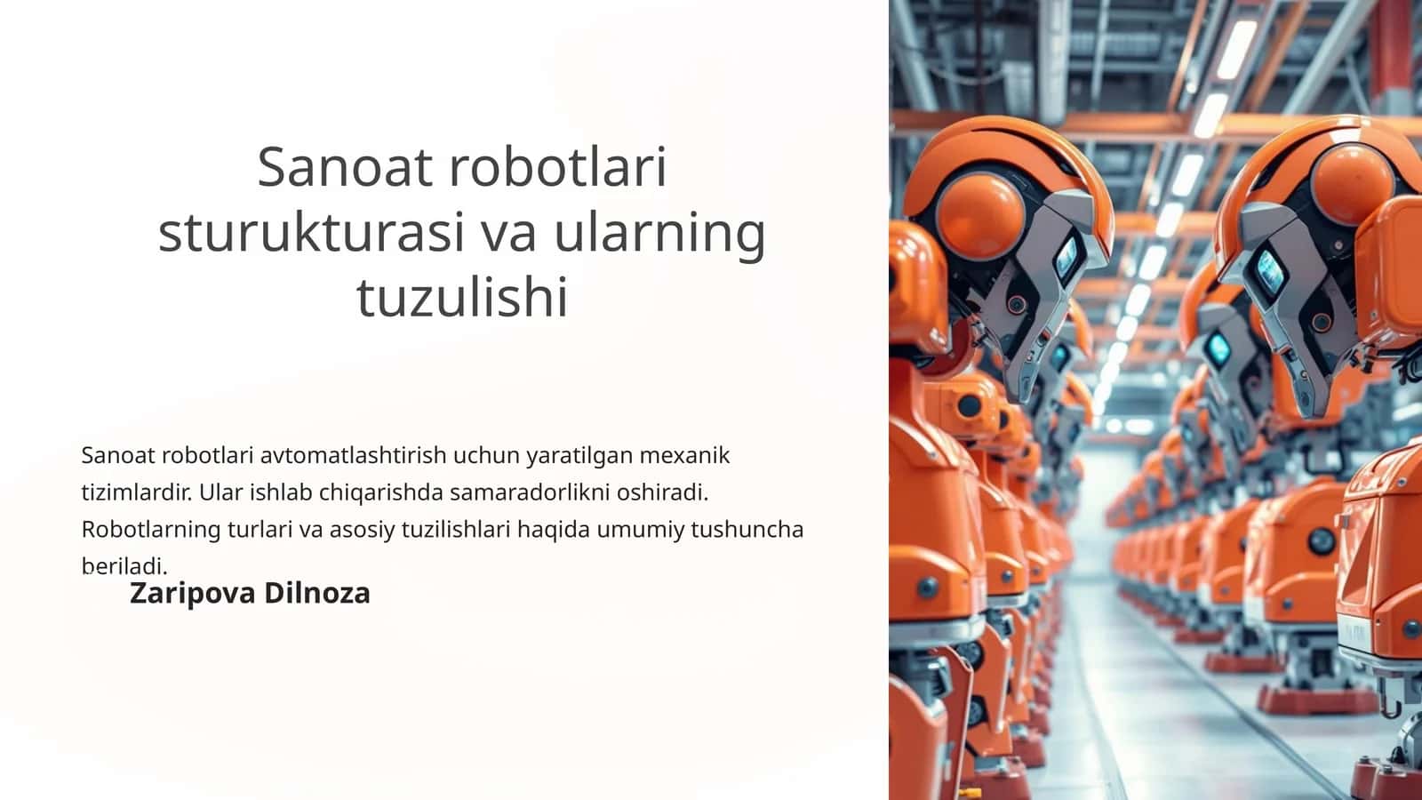 Qo'l (Manipulator) Tuzilishi 1