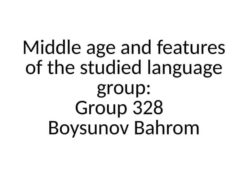 Middle Adulthood 1