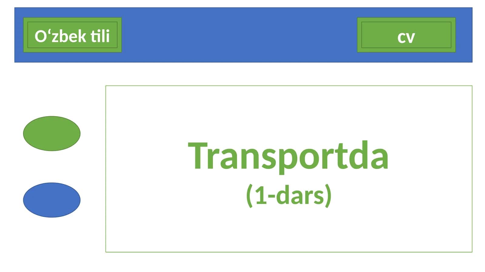 Transportda (1-dars) 1