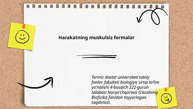 Harakatning muskulsiz formalar 1