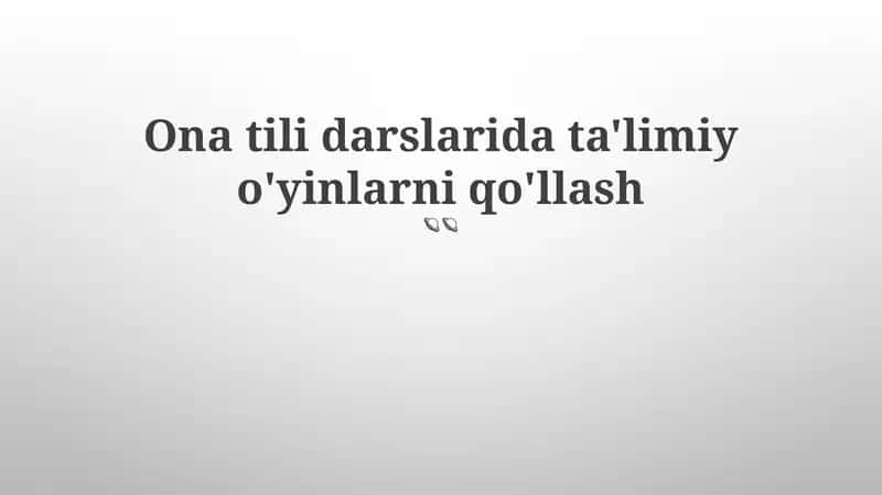 O'quvchilar uchun ta'limiy o'yinlar 1