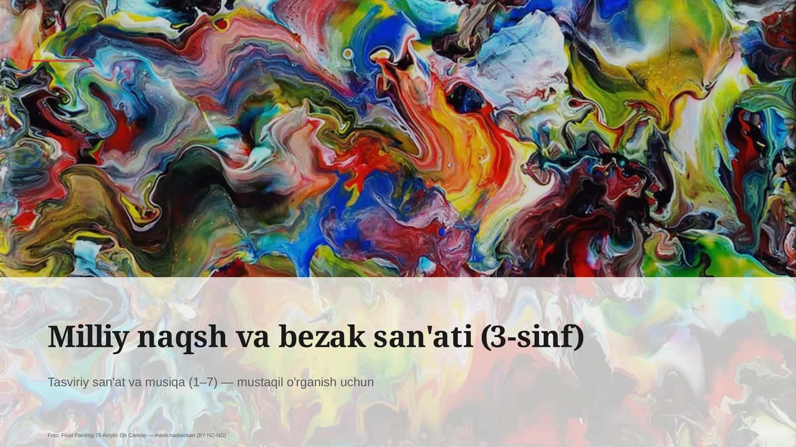 Milliy naqsh va bezak san'ati (3-sinf) 1
