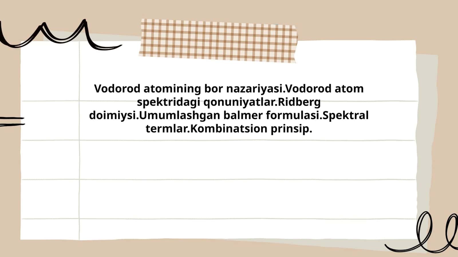 Vodorod atomining Bor nazariyasi 1