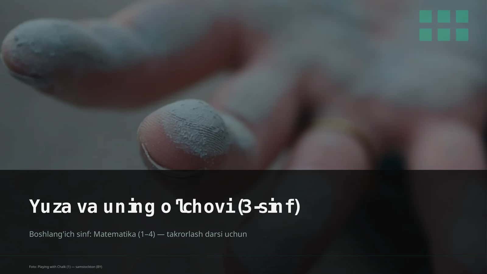 Yuza va uning o'lchovi (3-sinf) 1