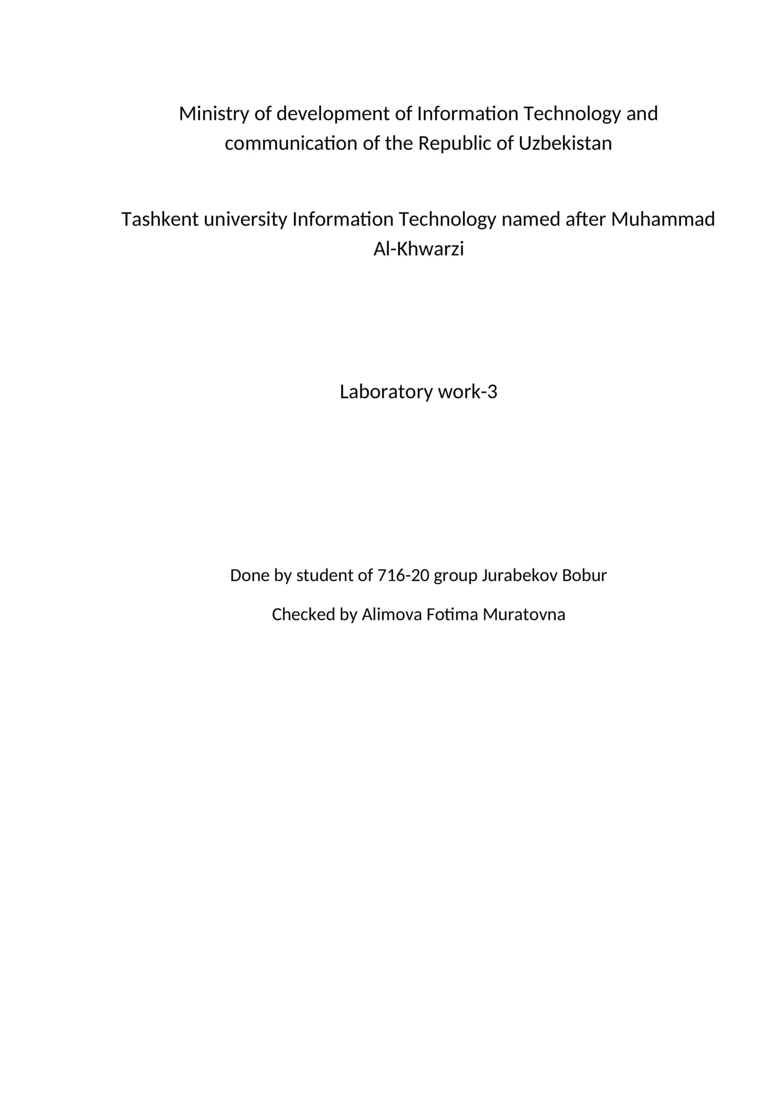 Laboratory work-3 1