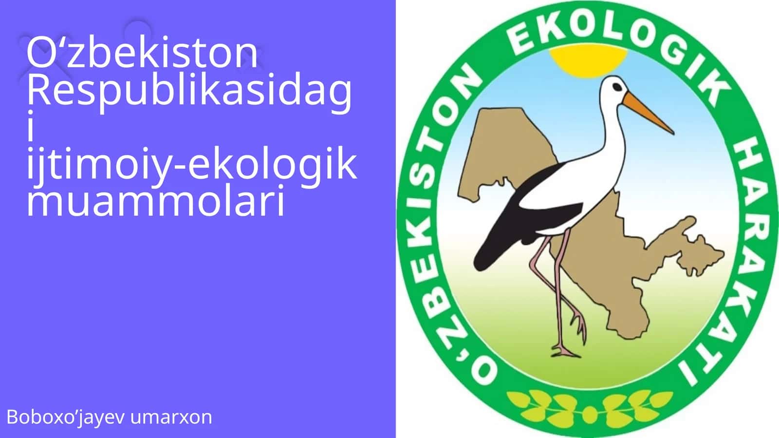 O‘zbekiston Respublikasidagi ijtimoiy‑ekologik muammolari 1