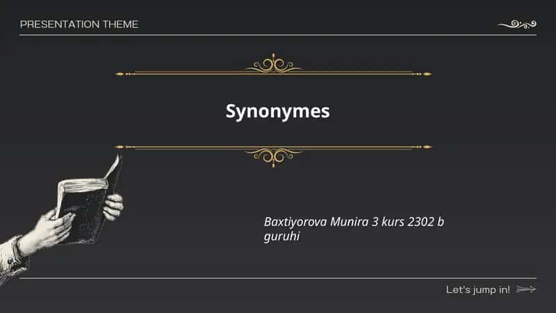 Synonymes 1