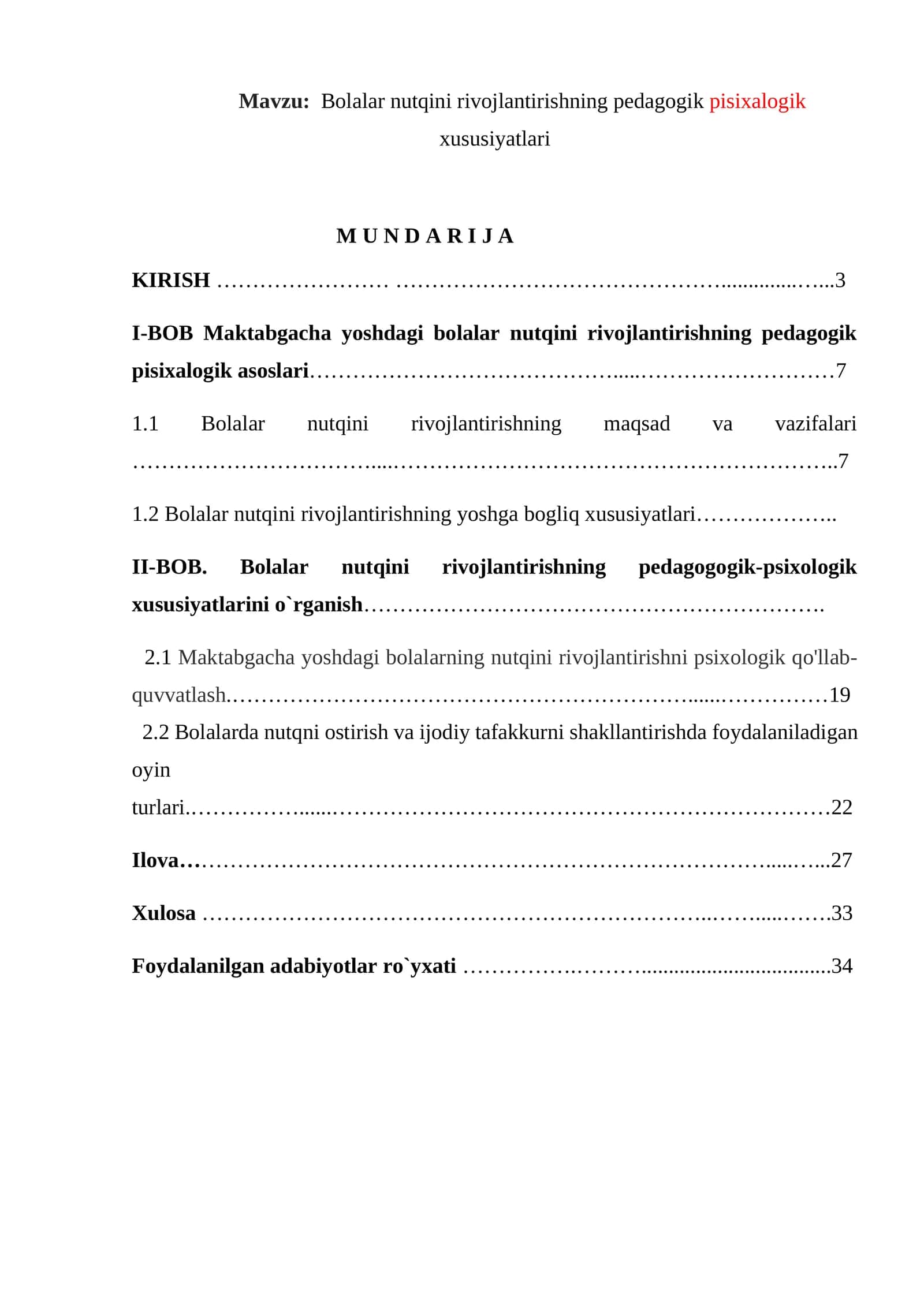Bolalar nutqini rivojlantirishning pedagogik pisixalogik xususiyatlari 1