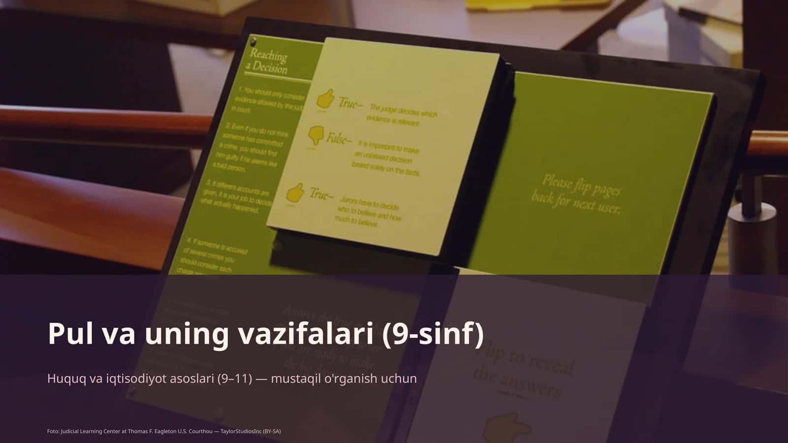 Pul va uning vazifalari (9-sinf) 1