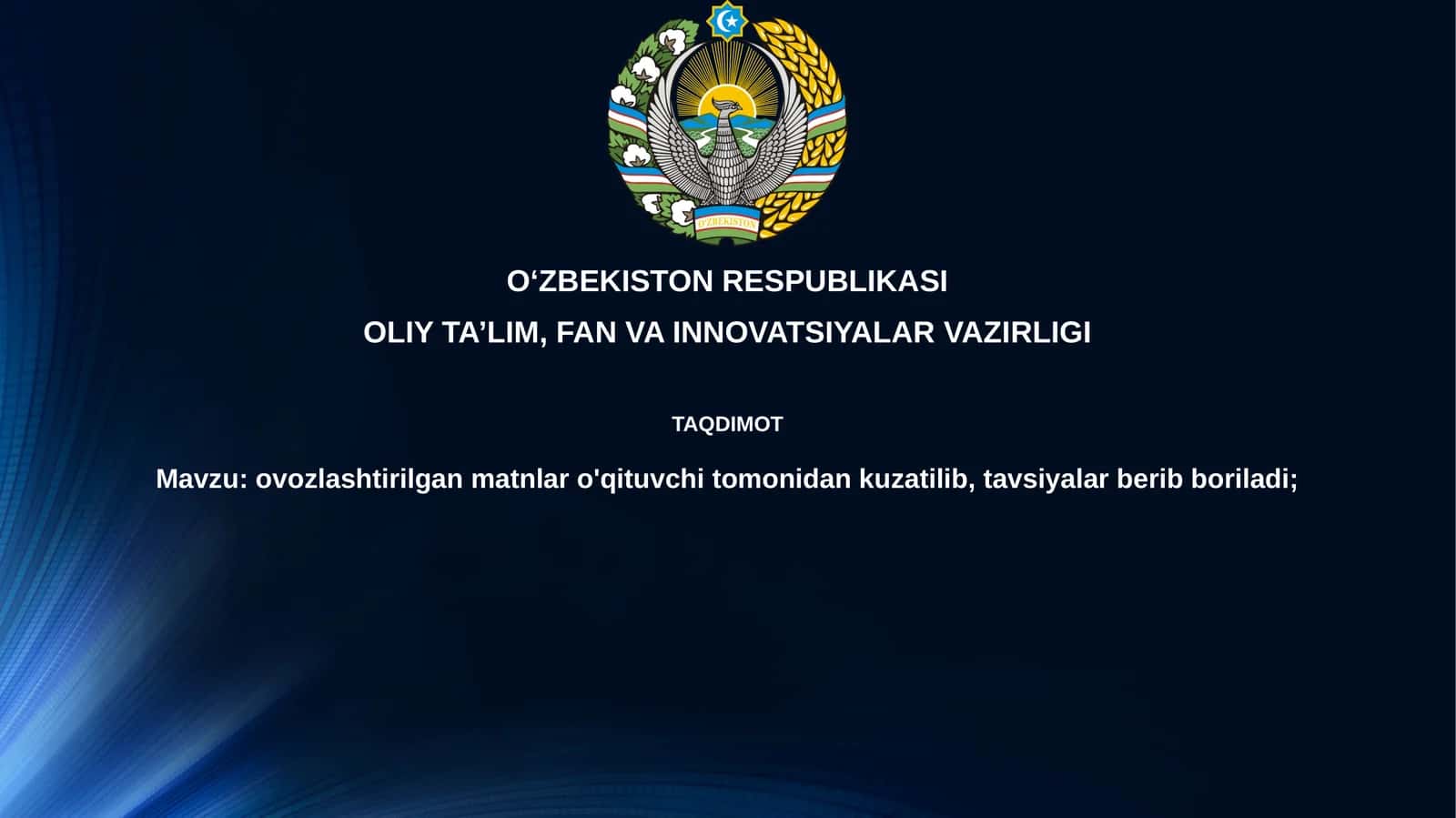 O'qituvchilar uchun tavsiyalar 1