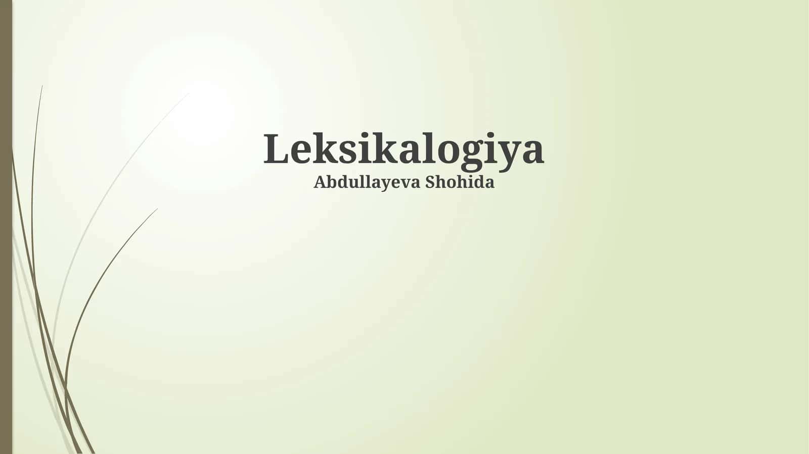 Leksikalogiya 1