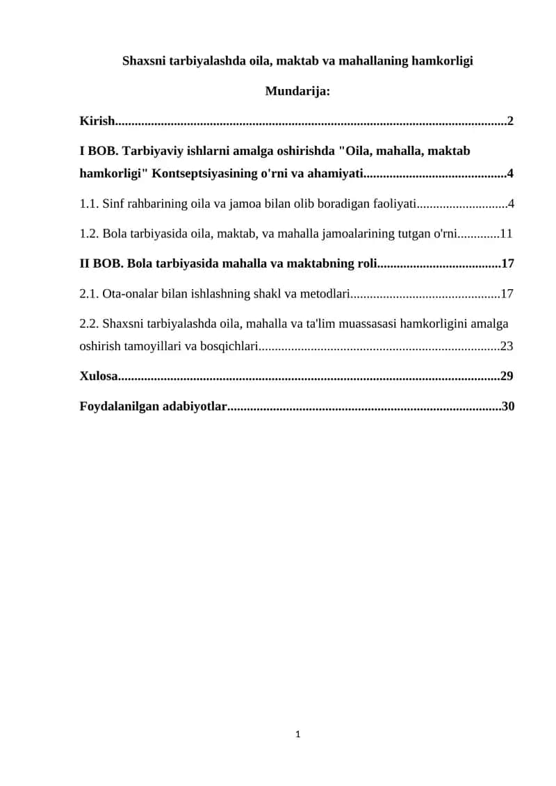 Shaxsni tarbiyalashda oila, maktab va mahallaning hamkorligi 1