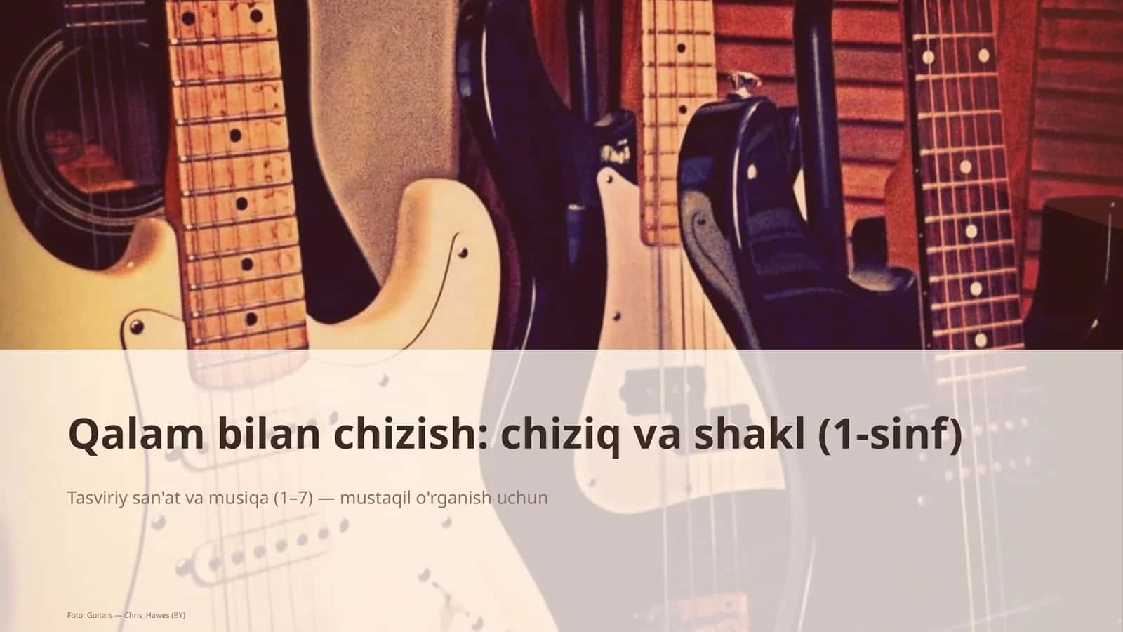 Qalam bilan chizish: chiziq va shakl (1-sinf) 1