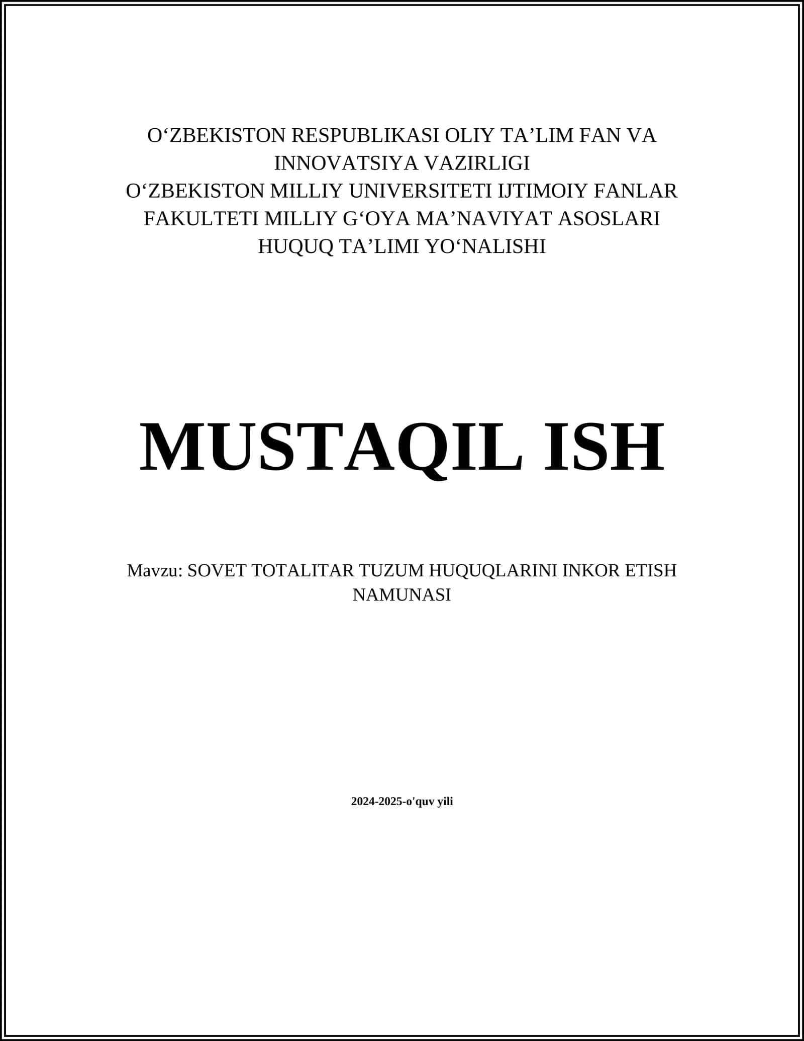 SOVET TOTALITAR TUZUM HUQUQLARINI INKOR ETISH NAMUNASI 1
