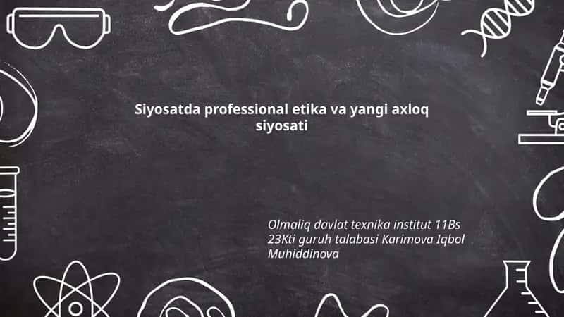 Siyosatda professional etika va yangi axloq siyosati 1