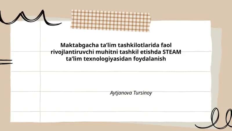 STEAM ta'lim texnologiyasi 1