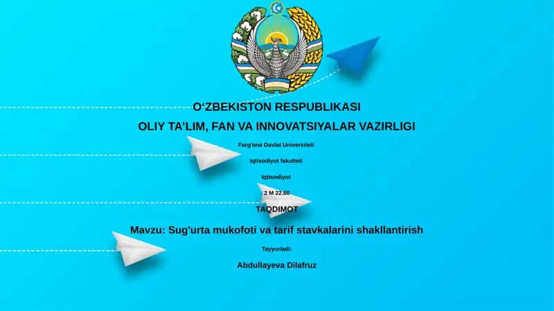 Sug'urta mukofoti va tarif stavkalarini shakllantirish 1