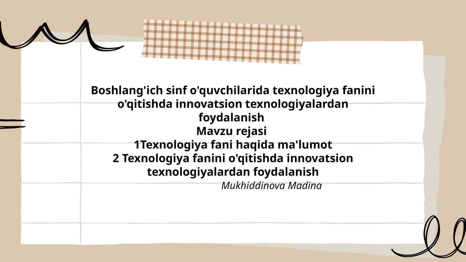 Texnologiya fanini o'qitishda innovatsion texnologiyalardan foydalanish 1