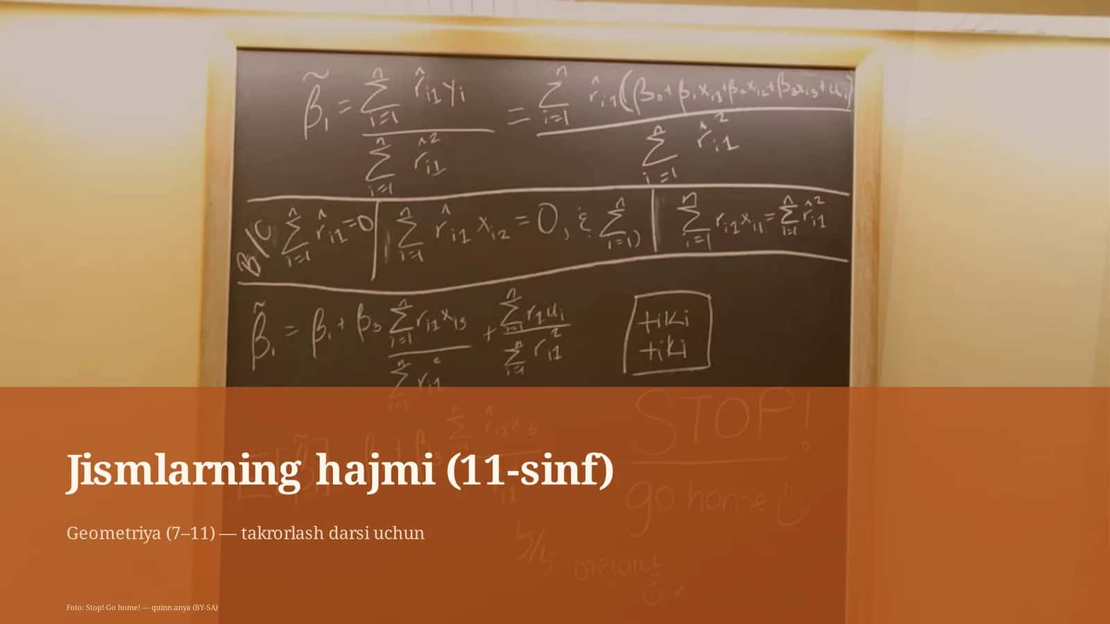Jismlarning hajmi (11-sinf) 1
