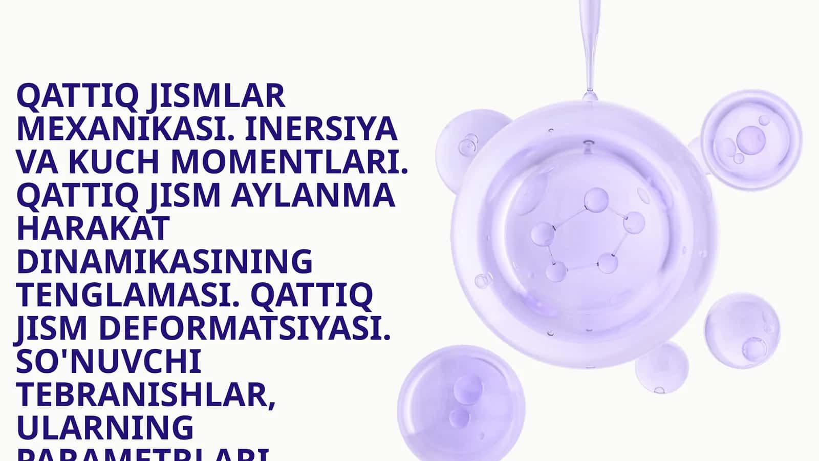 QATTIQ JISMLAR MEXANIKASI. INERSIYA VA KUCH MOMENTLARI. QATTIQ JISM AYLANMA HARAKAT DINAMIKASINING TENGLAMASI 1