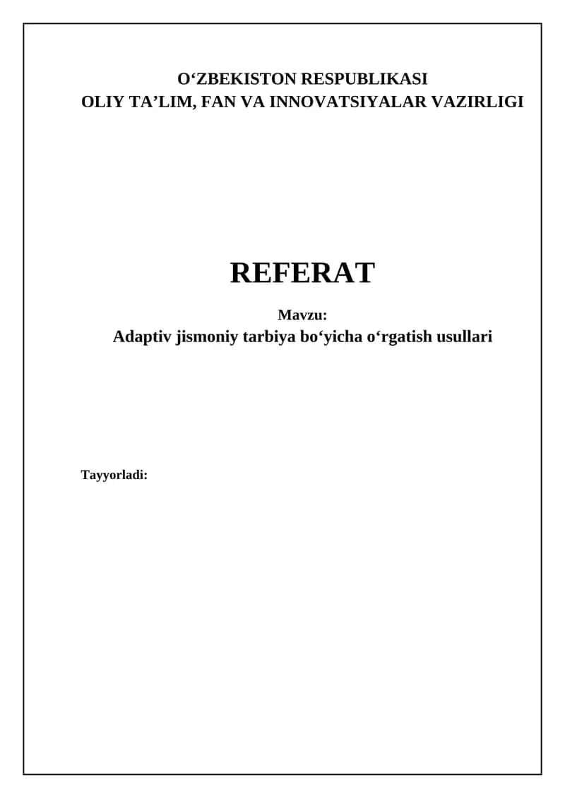 Adaptiv Jismoniy Tarbiyada O'qitish Strategiyalari 1
