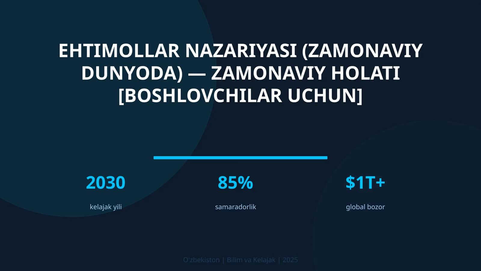 Ehtimollar nazariyasi (zamonaviy dunyoda) — zamonaviy holati [boshlovchilar uchun] 1