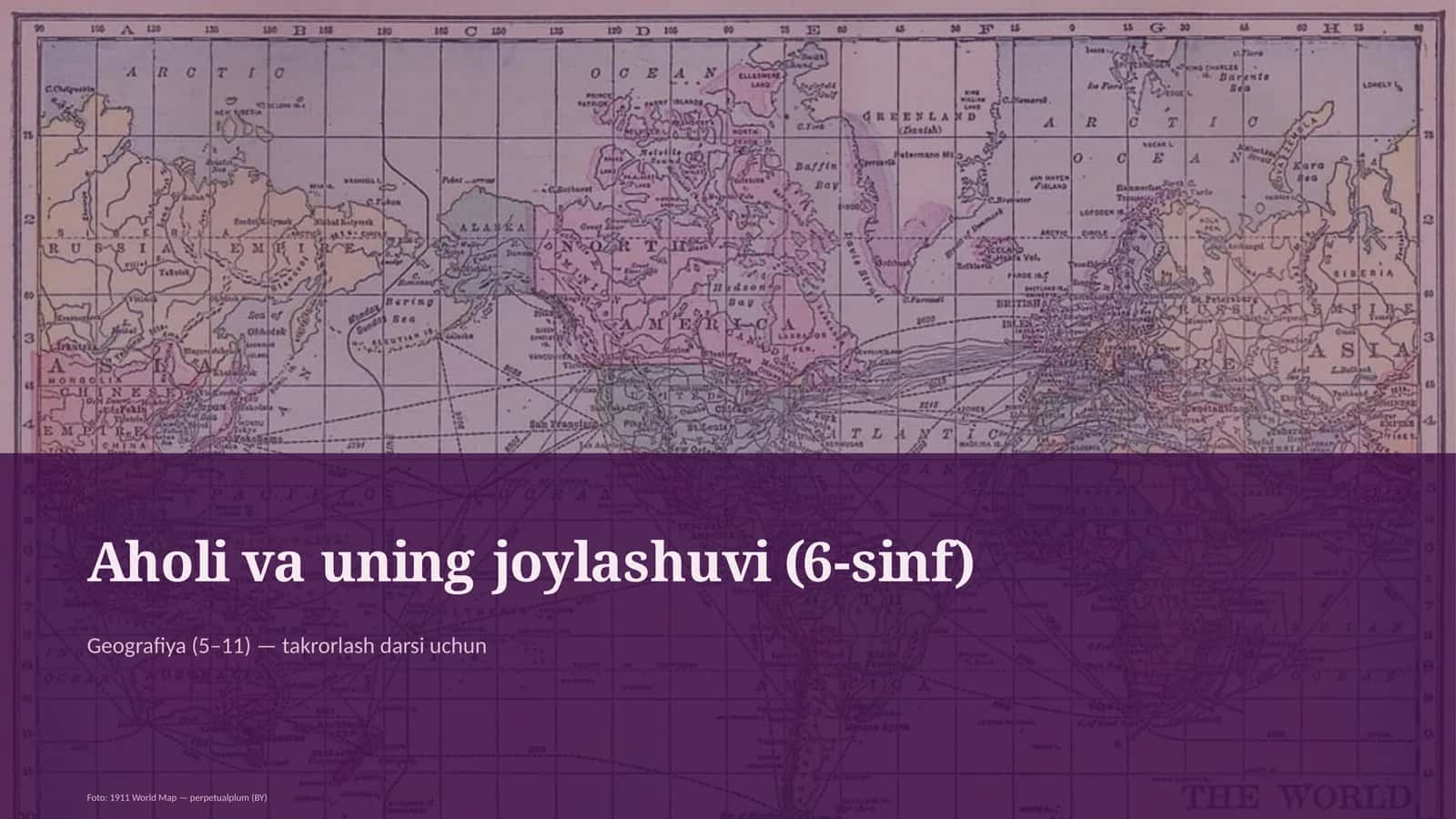 Aholi va uning joylashuvi (6-sinf) 1