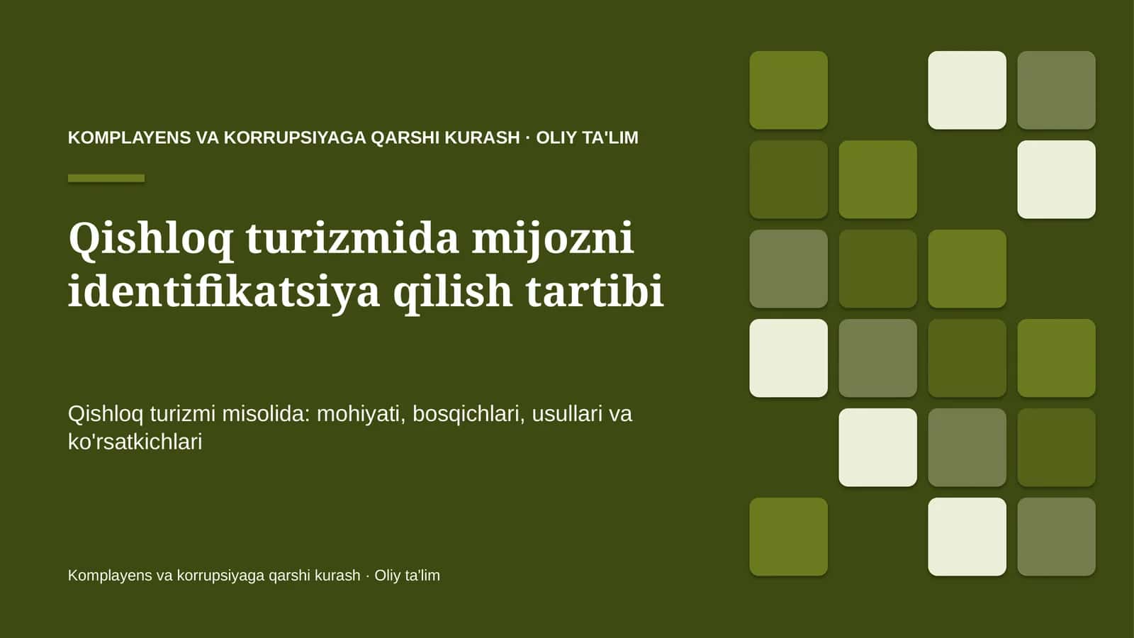 qishloq turizmida mijozni identifikatsiya qilish tartibi 5882 1