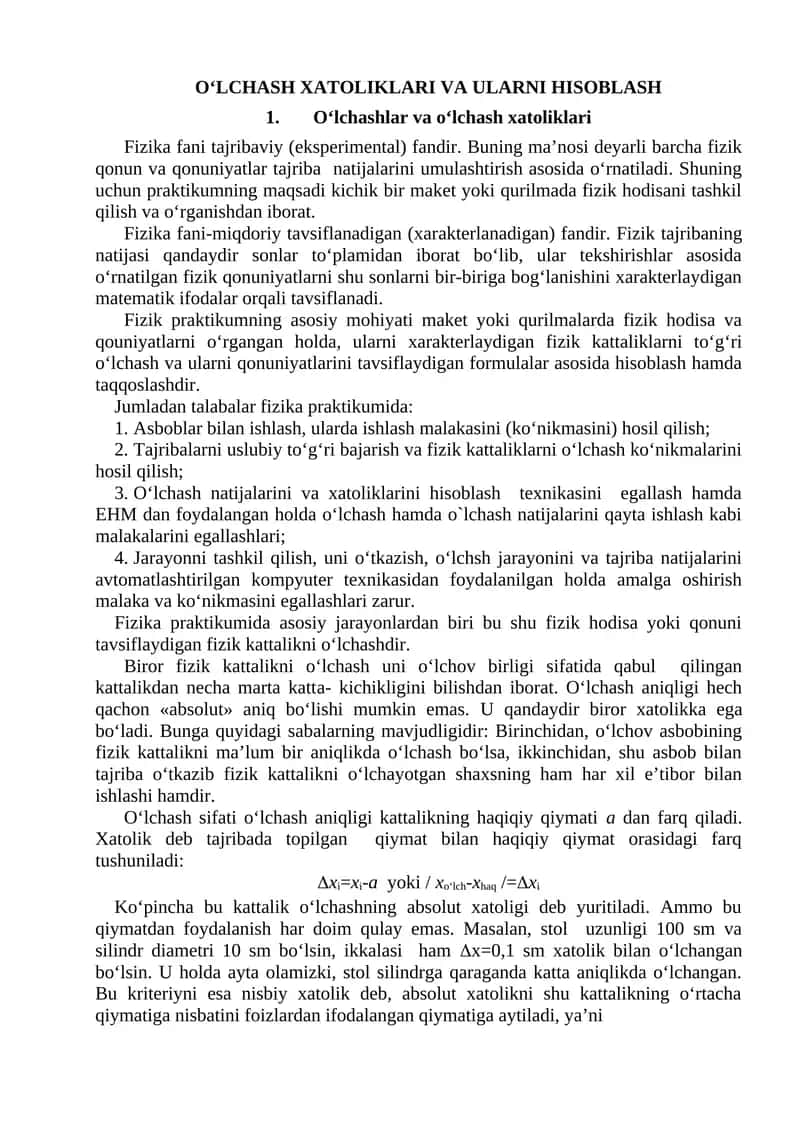 Fizika praktikumi 1