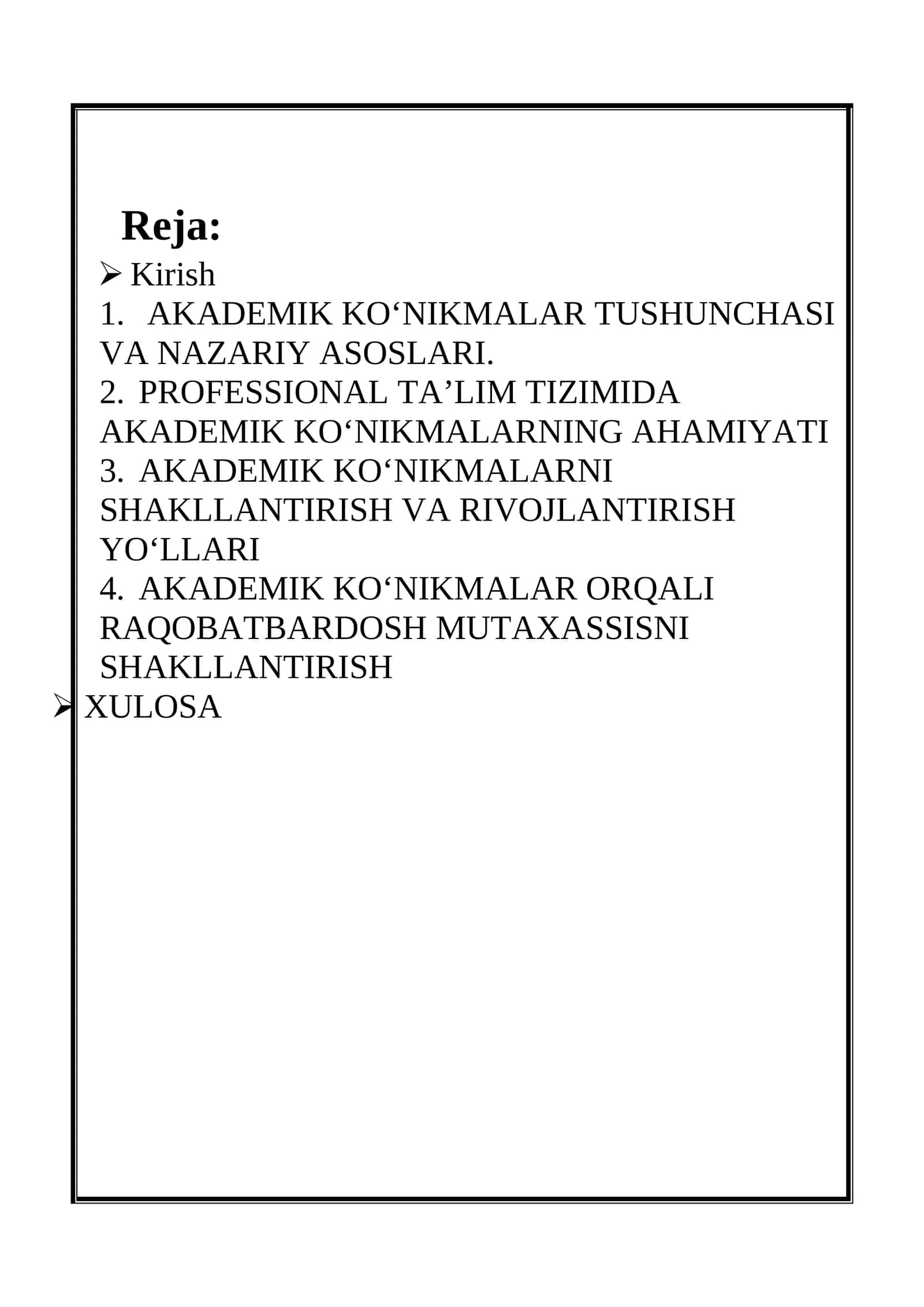 AKADEMIK KO‘NIKMALAR TUSHUNCHASI VA NAZARIY ASOSLARI 1