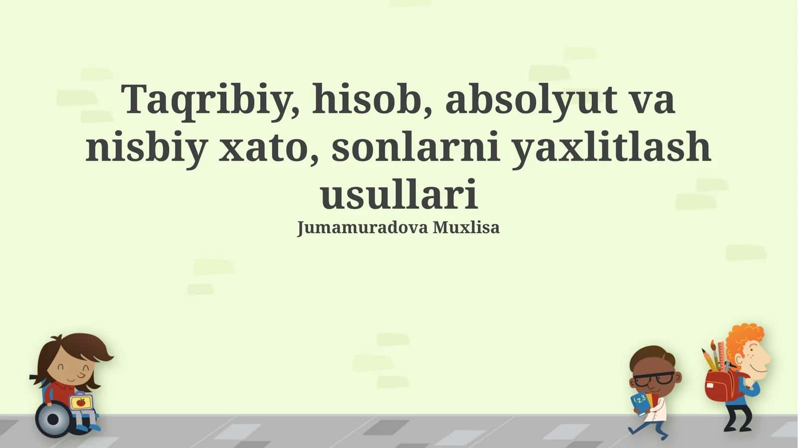 Sonlarni Yaxlitlash Usullari 1