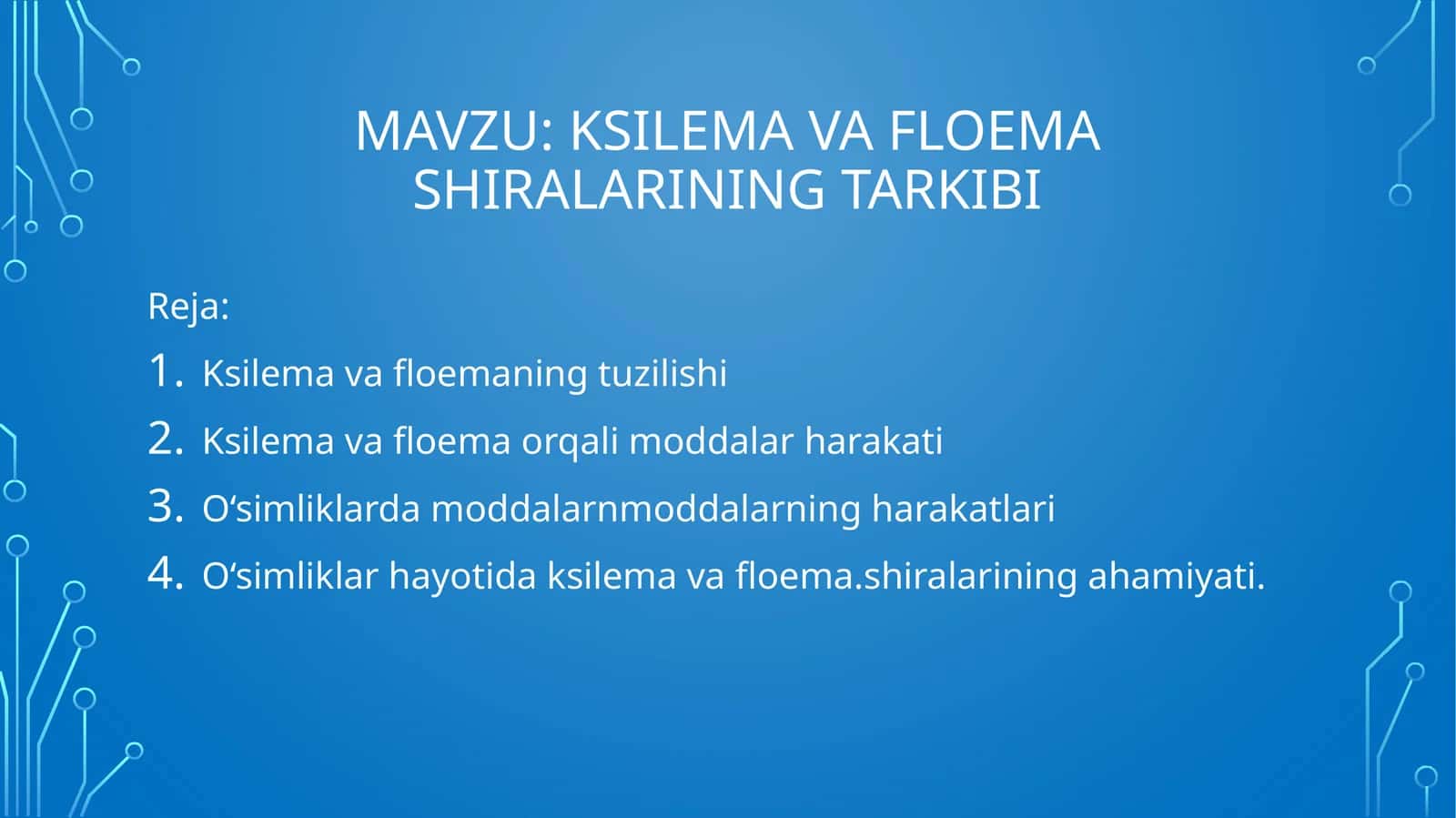 Ksilema va floemaning tuzilishi 1