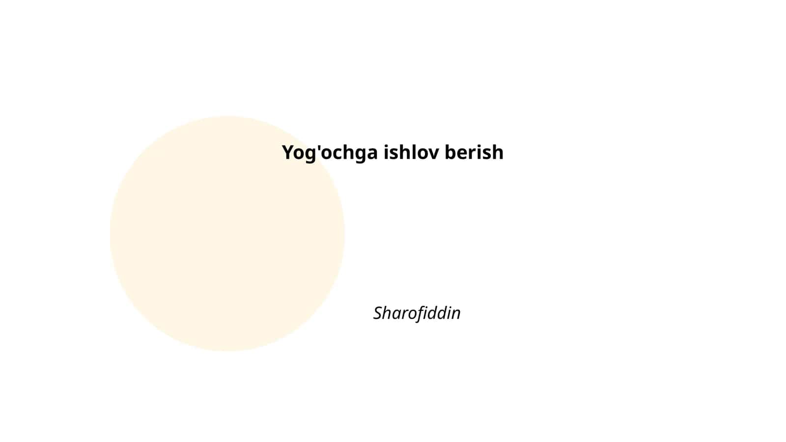 Yog'ochga ishlov berish 1