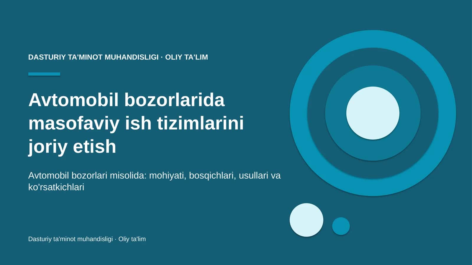 Avtomobil bozorlarida masofaviy ish tizimlarini joriy etish 1