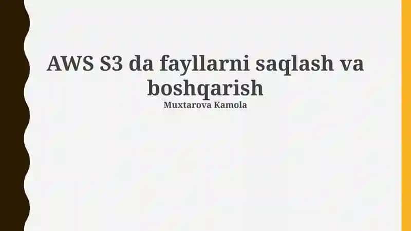 AWS S3: Asoslar, Afzalliklar va Konfiguratsiya 1