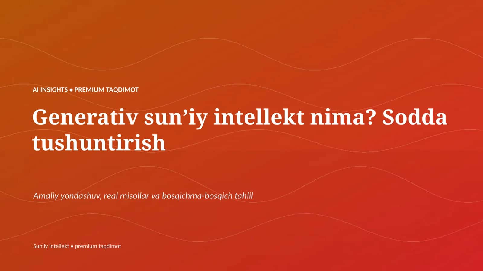 Generativ sunʼi intellekt 1
