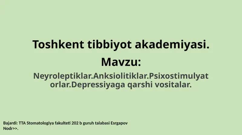Psixostimulyatorlar 1