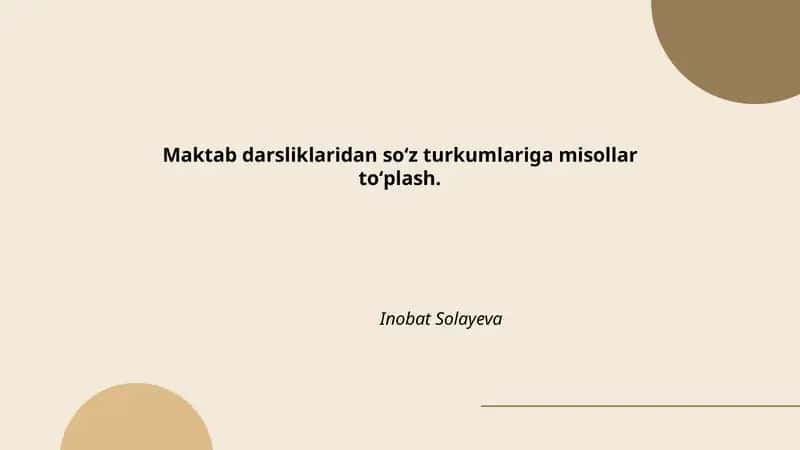 Maktab darsliklaridan so‘z turkumlariga misollar toʻplash 1