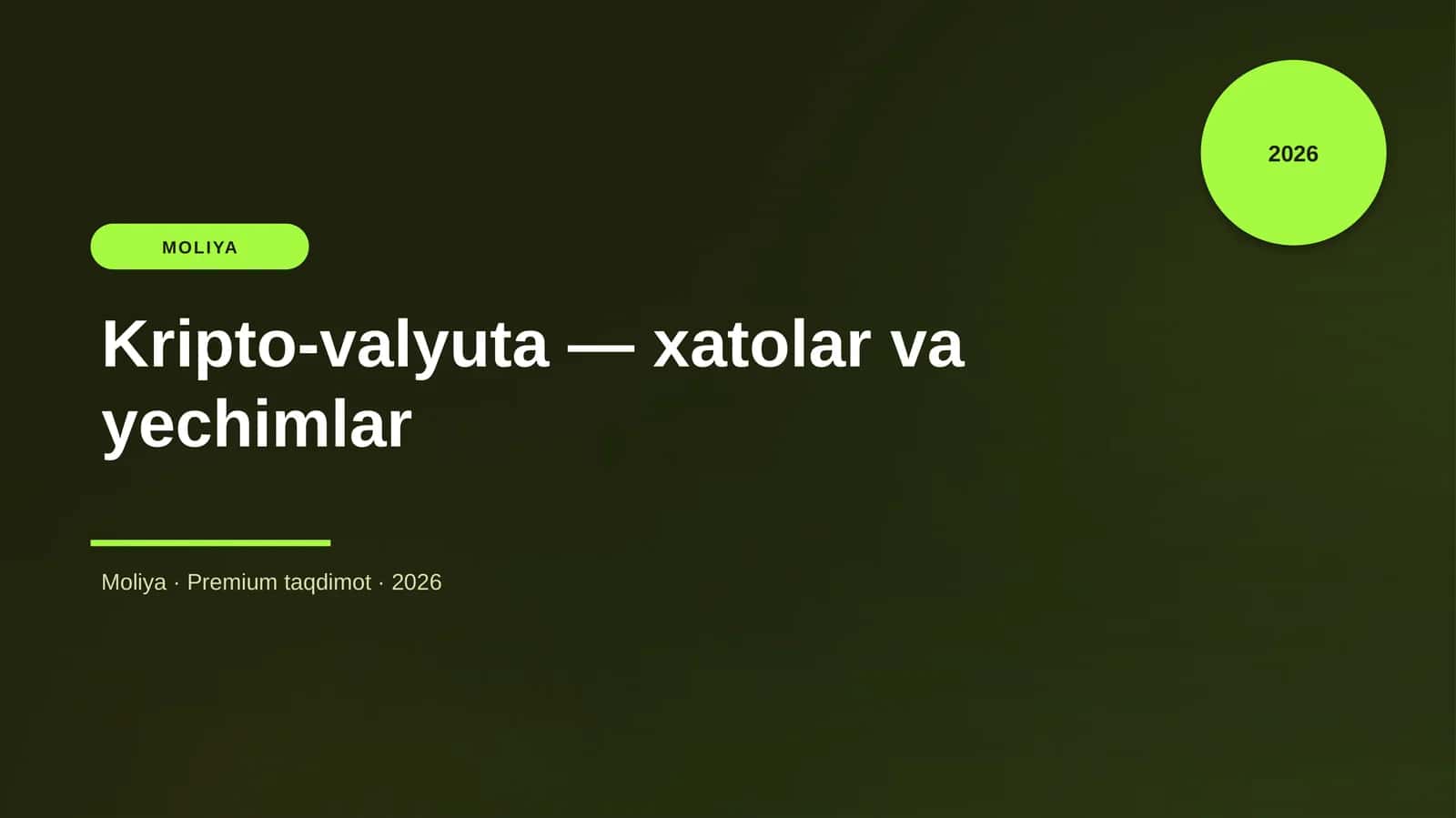 Kripto-valyuta — xatolar va yechimlar 1
