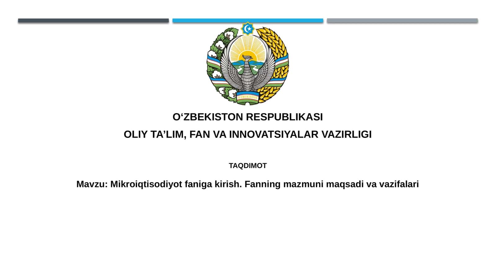 Mikroiqtisodiyotga kirish: Ta'rif va ahamiyat 1