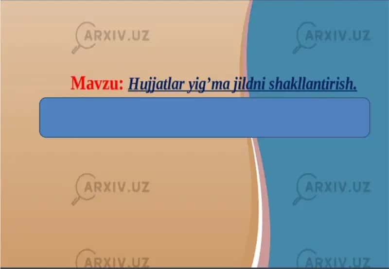 Hujjatlarning yig'ma jildlari 1