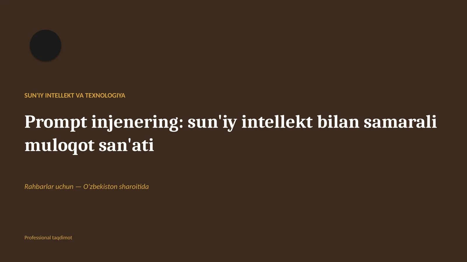 SUN'IY INTELLEKT VA TEXNOLOGIYA 1