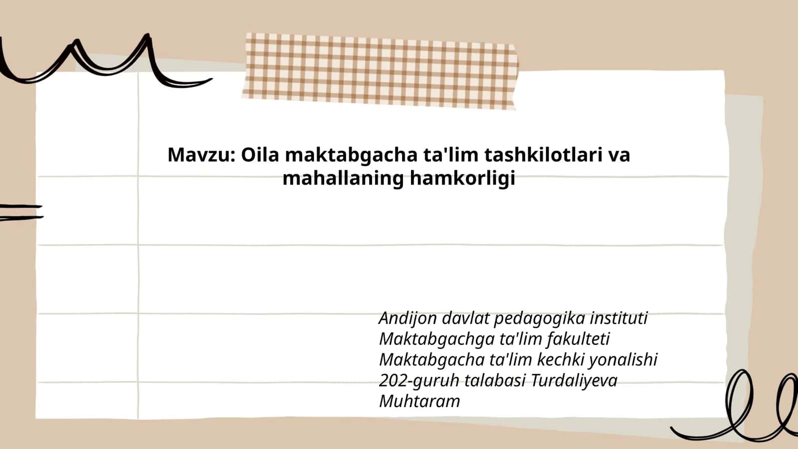 Oila maktabgacha ta'lim tashkilotlari va mahallaning hamkorligi 1