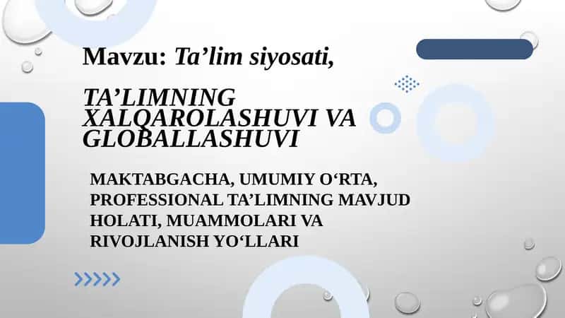 Ta’limning Xalqarolashuvi va Globallashtirishuvi 1