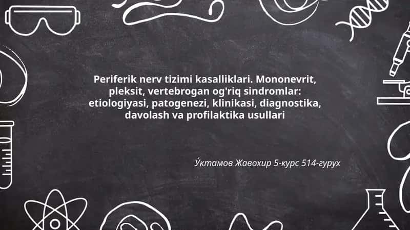 Periferik nerv tizimi kasalliklari 1