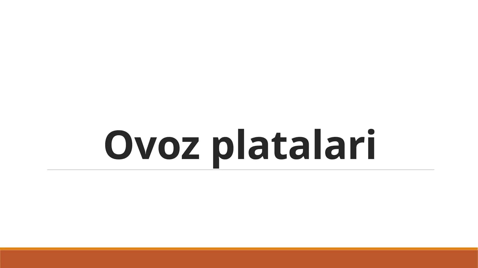 Ovoz platalari 1