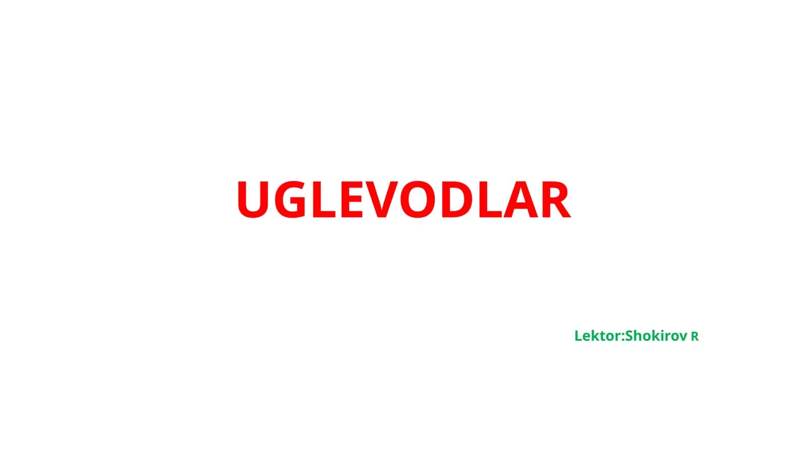 UGLEVODLAR 1