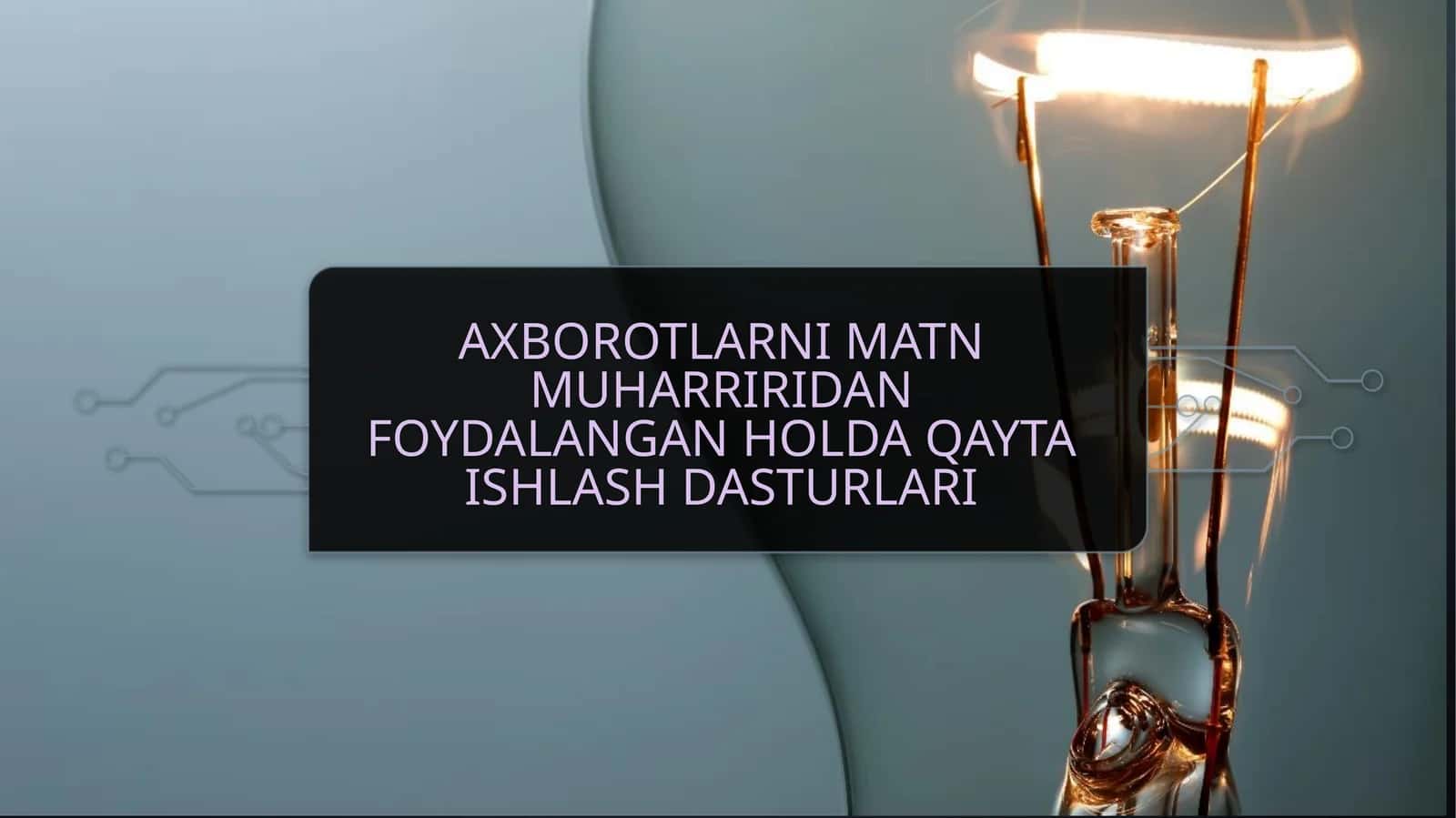 Matn ta'limi dasturlari 1