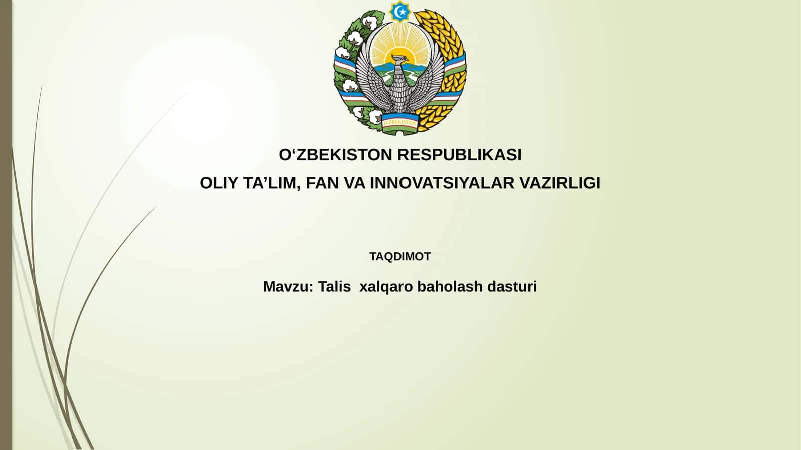 Talis xalqaro baholash dasturi 1